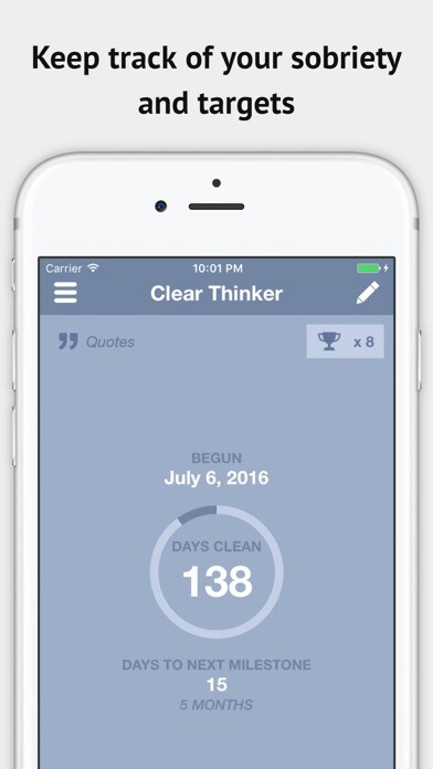 Emulate iPhone app Clear Thinker Sobriety Counter using MyAndroid Emulate iPhone app Clear Thinker Sobriety Counter using MyAndroid