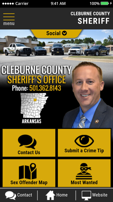 Emulate iPhone app Cleburne County Sheriff AR using MyAndroid Emulate iPhone app Cleburne County Sheriff AR using MyAndroid