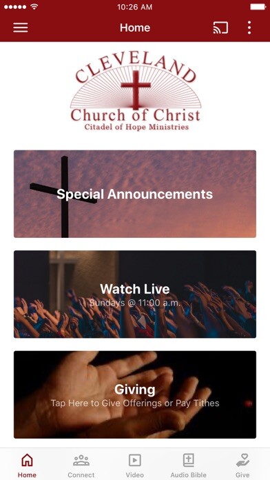 Emulate iPhone app CLE Citadel of Hope Ministries using MyAndroid Emulate iPhone app CLE Citadel of Hope Ministries using MyAndroid