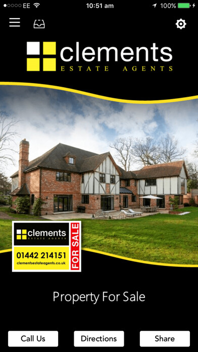 Emulate iPhone app Clements Estate Agents using MyAndroid