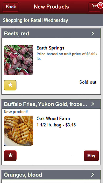 Emulate iPhone app Clemson Area Food Exchange using MyAndroid