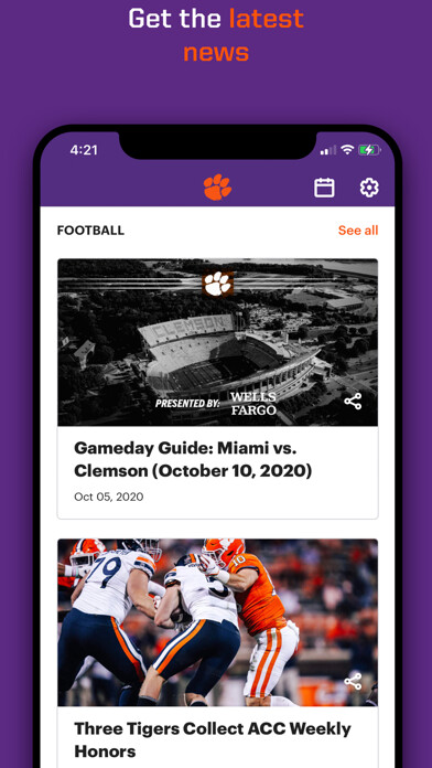 Emulate iPhone app Clemson Tigers using MyAndroid Emulate iPhone app Clemson Tigers using MyAndroid