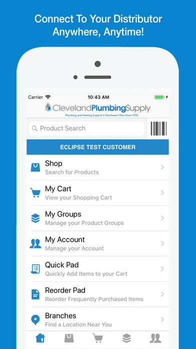 Emulate iPhone app Cleveland Plumbing Supply using MyAndroid Emulate iPhone app Cleveland Plumbing Supply using MyAndroid