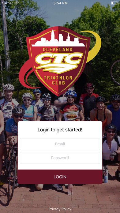 Emulate iPhone app Cleveland Triathlon Club using MyAndroid