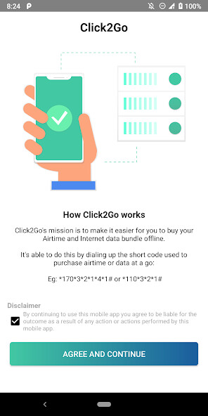Run android online APK Click2Go - Send Money, Airtime and Internet bundle from MyAndroid or emulate Click2Go - Send Money, Airtime and Internet bundle using MyAndroid