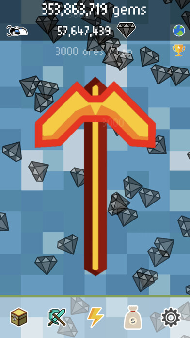 Emulate iPhone app ClickCraft - Pocket Mining using MyAndroid