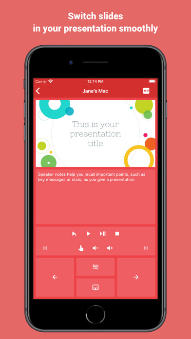 Emulate iPhone app Clicker - Presentation Remote using MyAndroid
