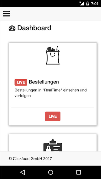 Emulate iPhone app Clickfood Kundencenter using MyAndroid Emulate iPhone app Clickfood Kundencenter using MyAndroid