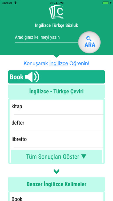 Emulate iPhone app Clickivo ?ngilizce-Türkçe Sözlük using MyAndroid Emulate iPhone app Clickivo ?ngilizce-Türkçe Sözlük using MyAndroid