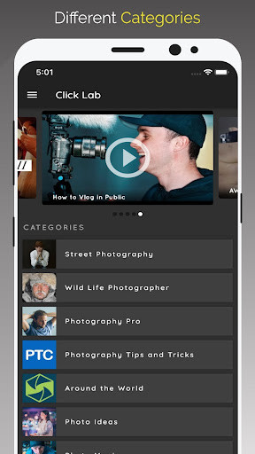 Run android online APK Click Lab - Learn Photography from MyAndroid or emulate Click Lab - Learn Photography using MyAndroid