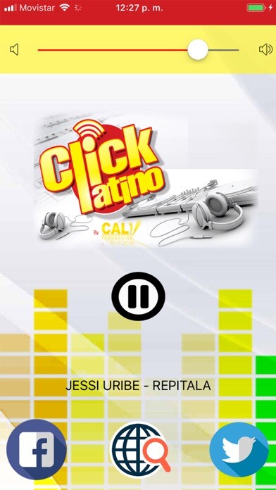 Emulate iPhone app Click Latino Radio using MyAndroid