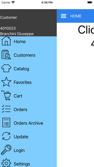 Emulate iPhone app ClickOrder Box2 using MyAndroid