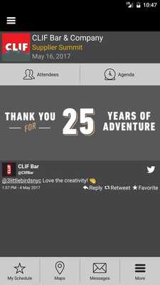 Emulate Android APK CLIF Bar Supplier Summit