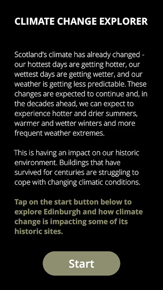 Emulate iPhone app Climate Change Explorer using MyAndroid
