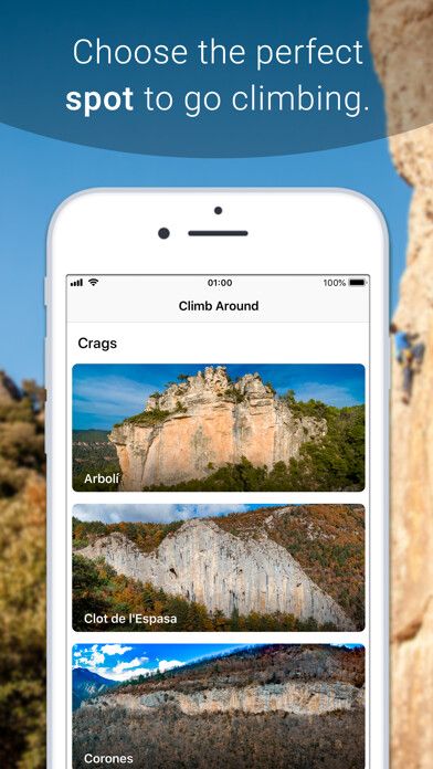 Emulate iPhone app Climb Around Climbing Topo using MyAndroid