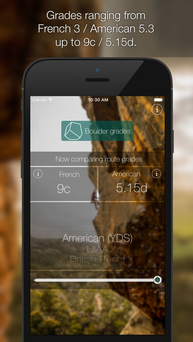 Emulate iPhone app Climbing Grades Converter using MyAndroid Emulate iPhone app Climbing Grades Converter using MyAndroid
