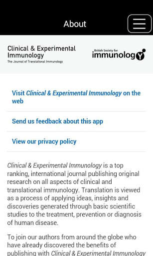 Run android online APK Clin & Experimental Immunology from MyAndroid or emulate Clin & Experimental Immunology using MyAndroid Run android online APK Clin & Experimental Immunology from MyAndroid or emulate Clin & Experimental Immunology using MyAndroid