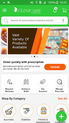 Run android online APK Clinicare Pharmacy from MyAndroid or emulate Clinicare Pharmacy using MyAndroid