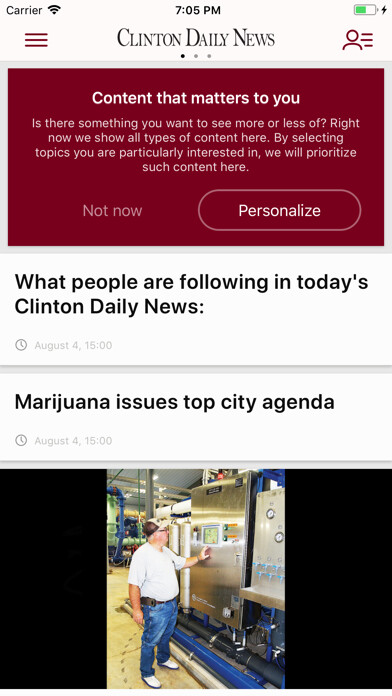 Emulate iPhone app Clinton Daily News using MyAndroid Emulate iPhone app Clinton Daily News using MyAndroid