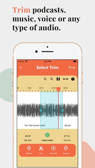 Emulate iPhone app Clip Audio using MyAndroid
