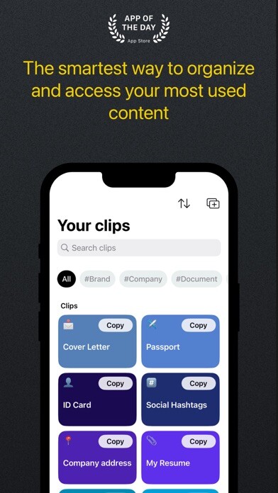 Emulate iPhone app Clipboard PRO: Fast Copy Paste using MyAndroid
