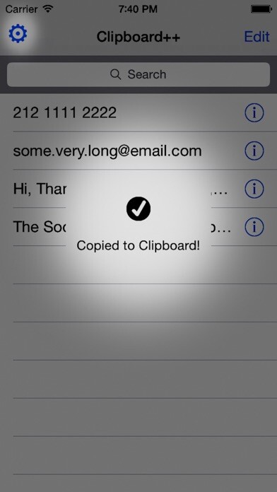 Emulate iPhone app Clipboard++ using MyAndroid