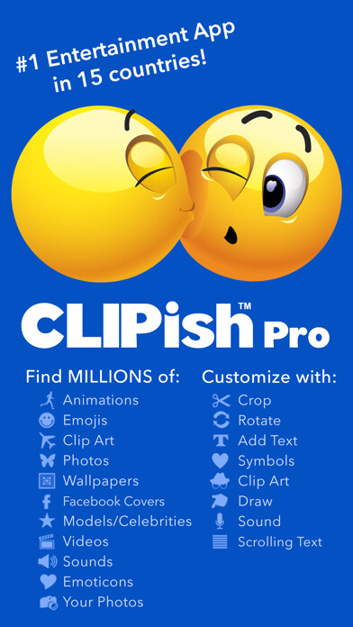 Emulate iPhone app CLIPish Pro - Animations Emoji using MyAndroid Emulate iPhone app CLIPish Pro - Animations Emoji using MyAndroid