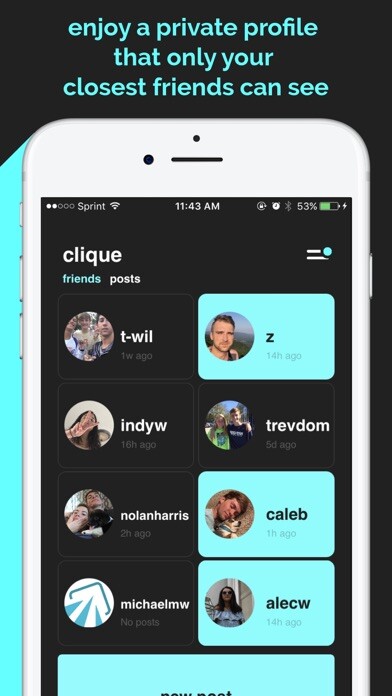 Emulate iPhone app clique - your closest friends using MyAndroid Emulate iPhone app clique - your closest friends using MyAndroid