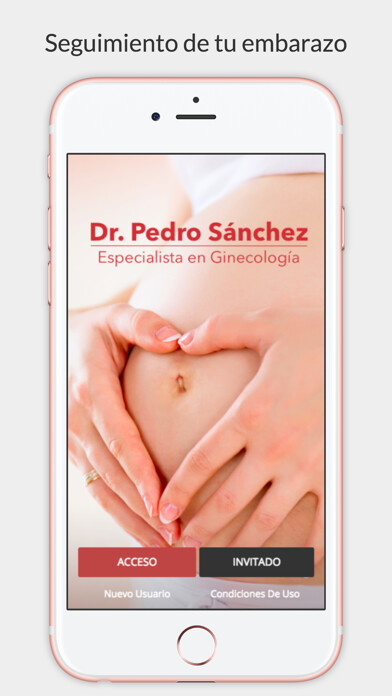 Emulate iPhone app Clínica Dr. Pedro Sánchez using MyAndroid