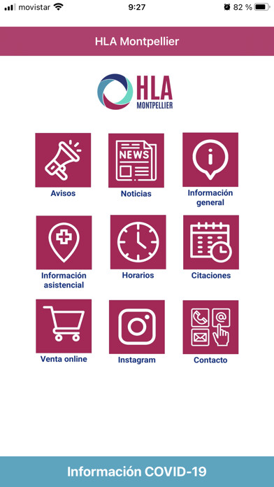 Emulate iPhone app Clnica Montpellier using MyAndroid
