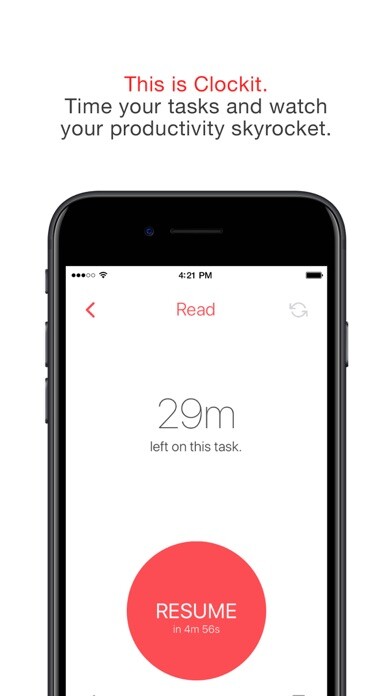 Emulate iPhone app Clockit: The Pomodoro Timer using MyAndroid