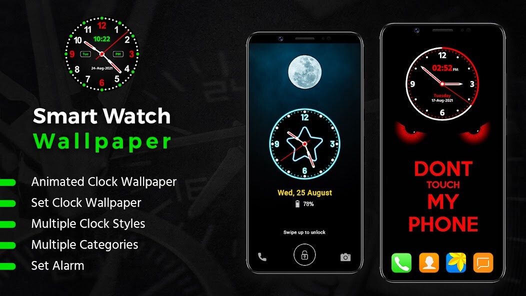 Run android online APK Clock Live Wallpaper Always on from MyAndroid or emulate Clock Live Wallpaper Always on using MyAndroid
