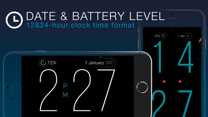 Emulate iPhone app ClockPhone - big digital clock using MyAndroid