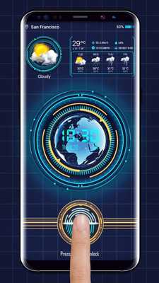 Emulate Android APK Clock weather fingerprint lock screen for prank Emulate Android APK Clock weather fingerprint lock screen for prank