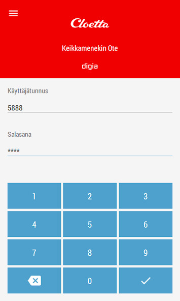 Run android online APK Cloetta työaika from MyAndroid or emulate Cloetta työaika using MyAndroid