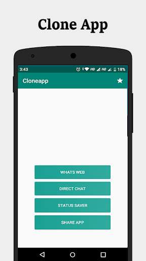 Run android online APK Clonapp Messenger - Status Saver, Direct Chat from MyAndroid or emulate Clonapp Messenger - Status Saver, Direct Chat using MyAndroid