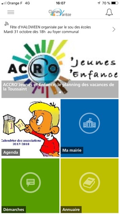 Emulate iPhone app Clonas sur Varèze using MyAndroid