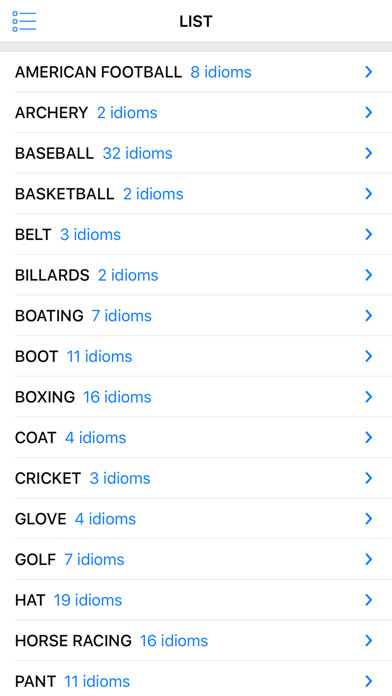 Emulate iPhone app Clothing & Sports idioms using MyAndroid Emulate iPhone app Clothing & Sports idioms using MyAndroid