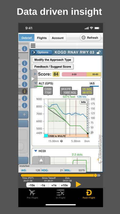 Emulate iPhone app CloudAhoy using MyAndroid