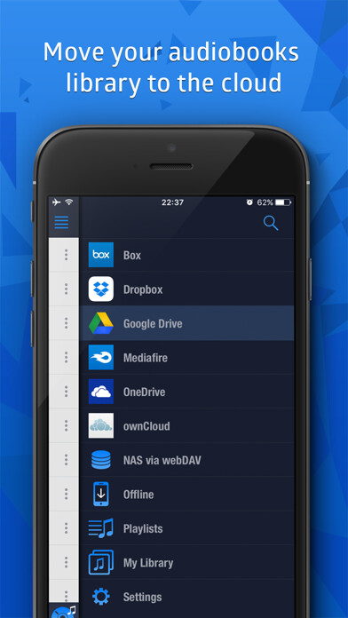 Emulate iPhone app CloudBeats: audio book player using MyAndroid Emulate iPhone app CloudBeats: audio book player using MyAndroid