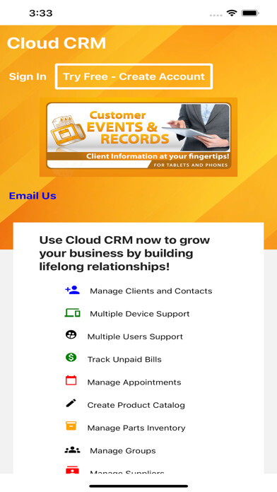 Emulate iPhone app Cloud CRM - Client Records App using MyAndroid Emulate iPhone app Cloud CRM - Client Records App using MyAndroid