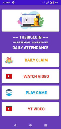 Run android online APK Cloud Earning Thebigcoin from MyAndroid or emulate Cloud Earning Thebigcoin using MyAndroid