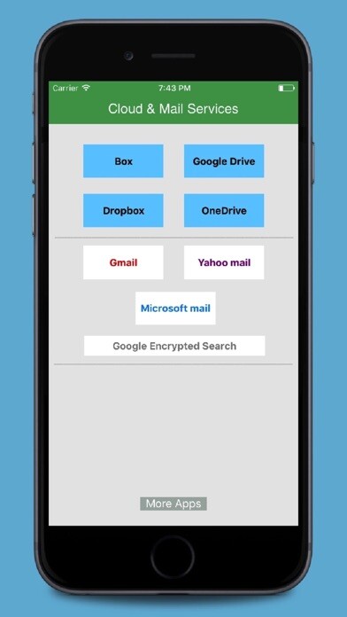 Emulate iPhone app Cloud - Mail for GoogleDrive,Dropbox,Box,Onedrive using MyAndroid Emulate iPhone app Cloud - Mail for GoogleDrive,Dropbox,Box,Onedrive using MyAndroid