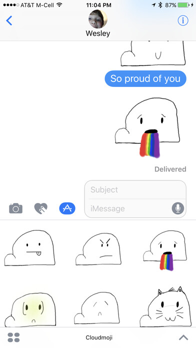 Emulate iPhone app Cloudmoji using MyAndroid