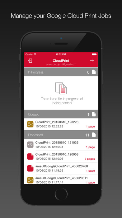 Emulate iPhone app CloudPrint using MyAndroid
