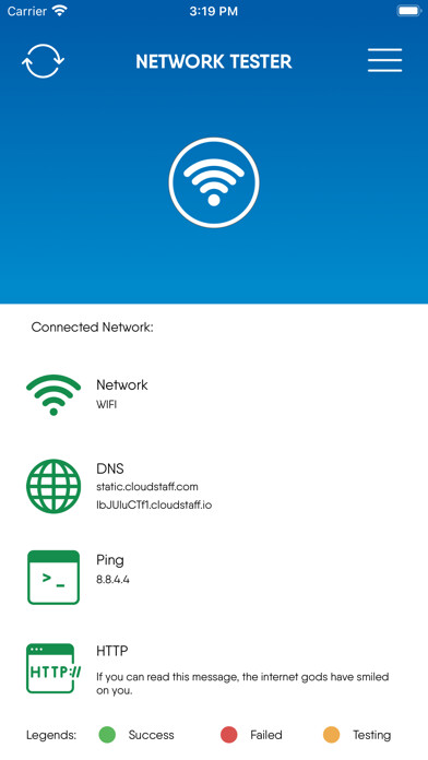Emulate iPhone app Cloudstaff Network Tester using MyAndroid Emulate iPhone app Cloudstaff Network Tester using MyAndroid