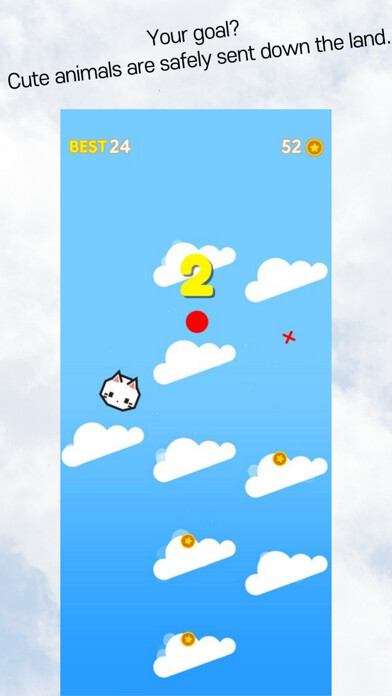 Emulate iPhone app Cloudy With Cat using MyAndroid