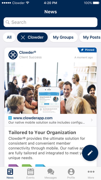 Emulate iPhone app Clowder - Member Engagement using MyAndroid Emulate iPhone app Clowder - Member Engagement using MyAndroid