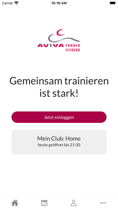 Emulate iPhone app Clubapp AVIVA Frauen Fitness using MyAndroid