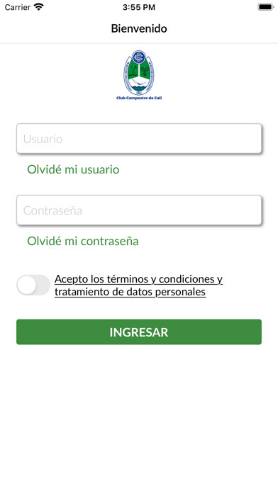 Emulate iPhone app Club Campestre de Cali using MyAndroid
